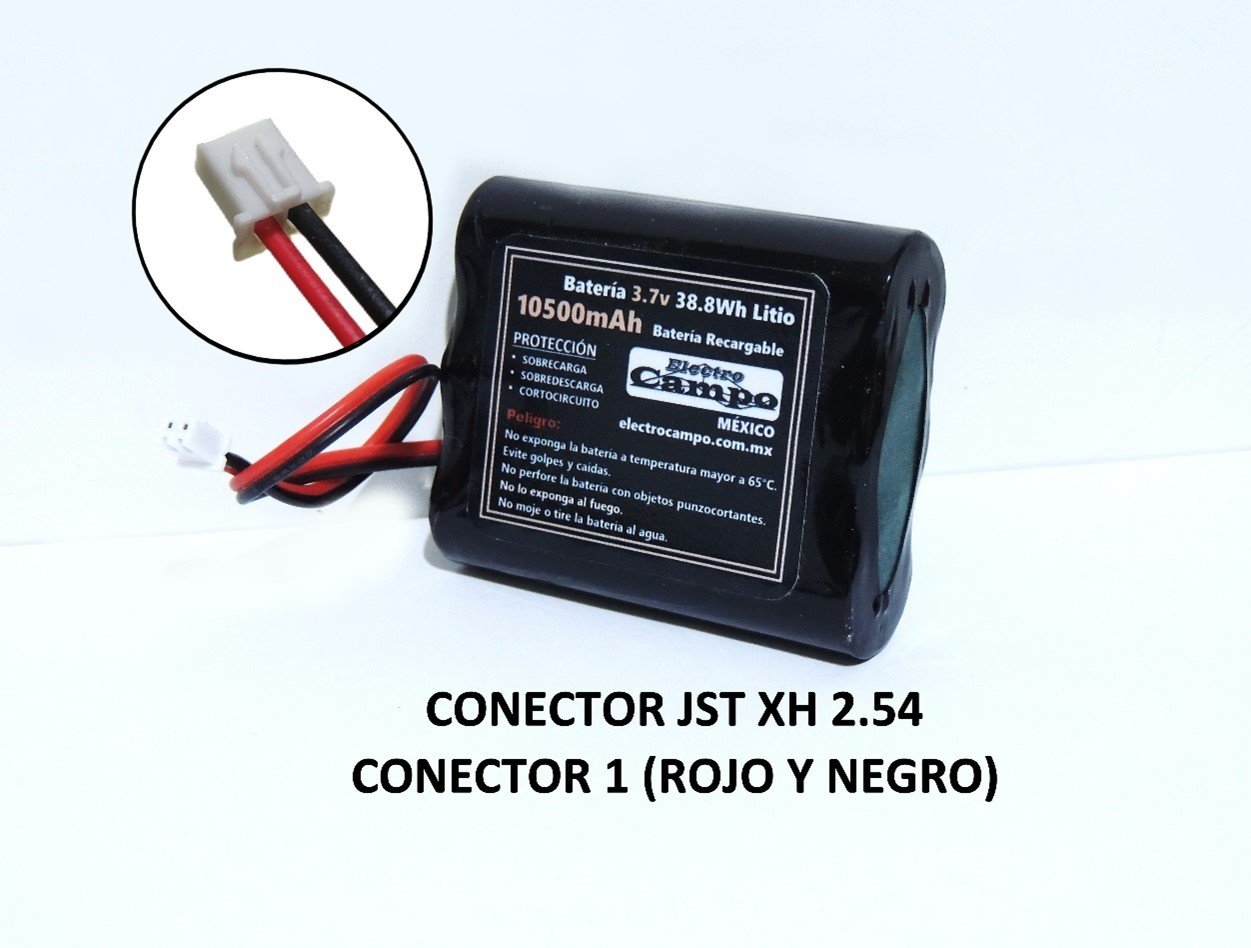 Pila Recargable Batería 3.7v 10500mAh (Conector 1) Jst Xh 2.54