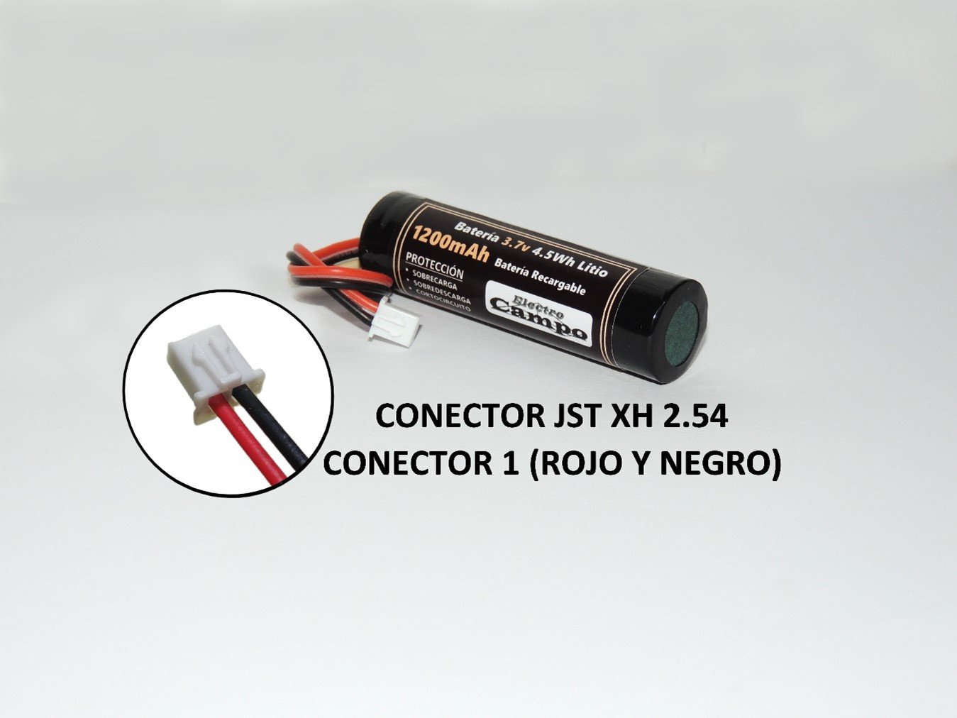 Pila Recargable Batería 3.7v 1200mAh (Conector 1) Jst Xh 2.54