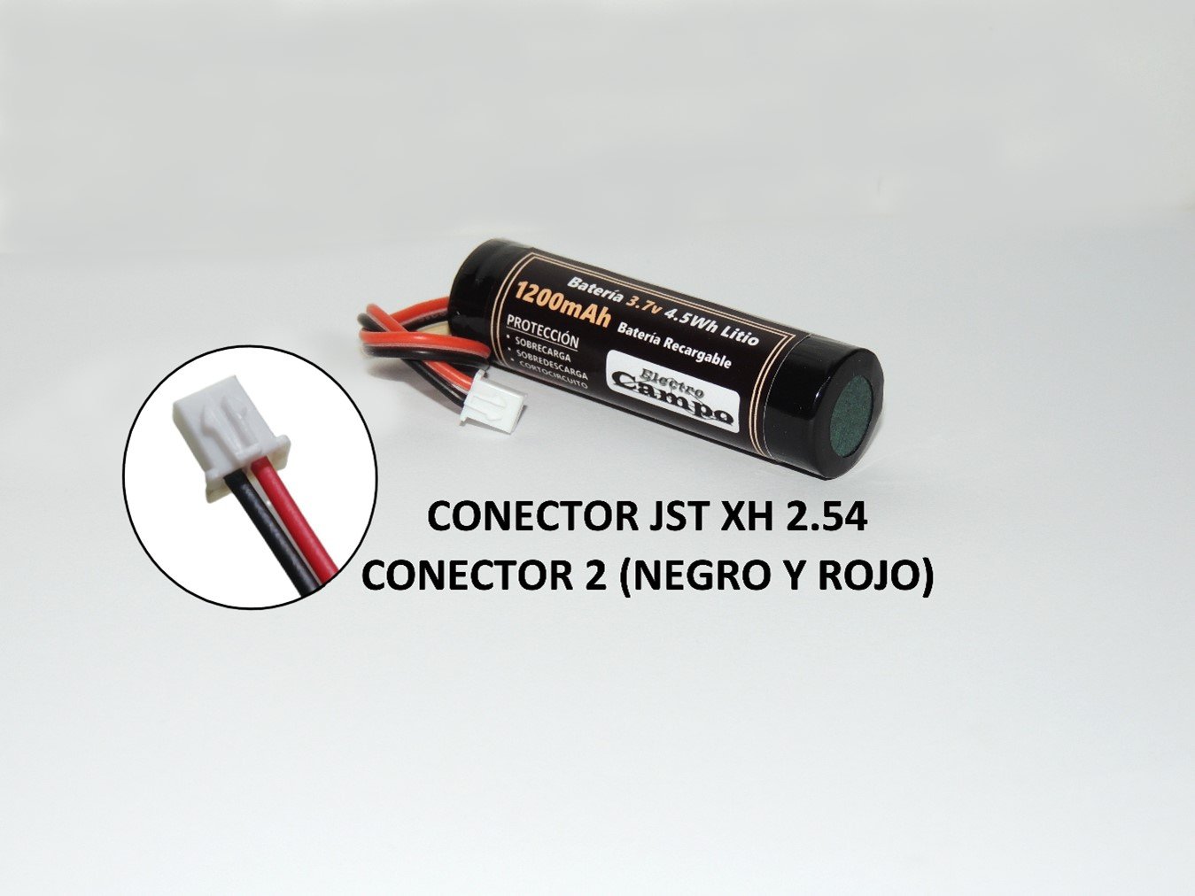 Pila Recargable Batería 3.7v 1200mAh (Conector 2) Jst Xh 2.54