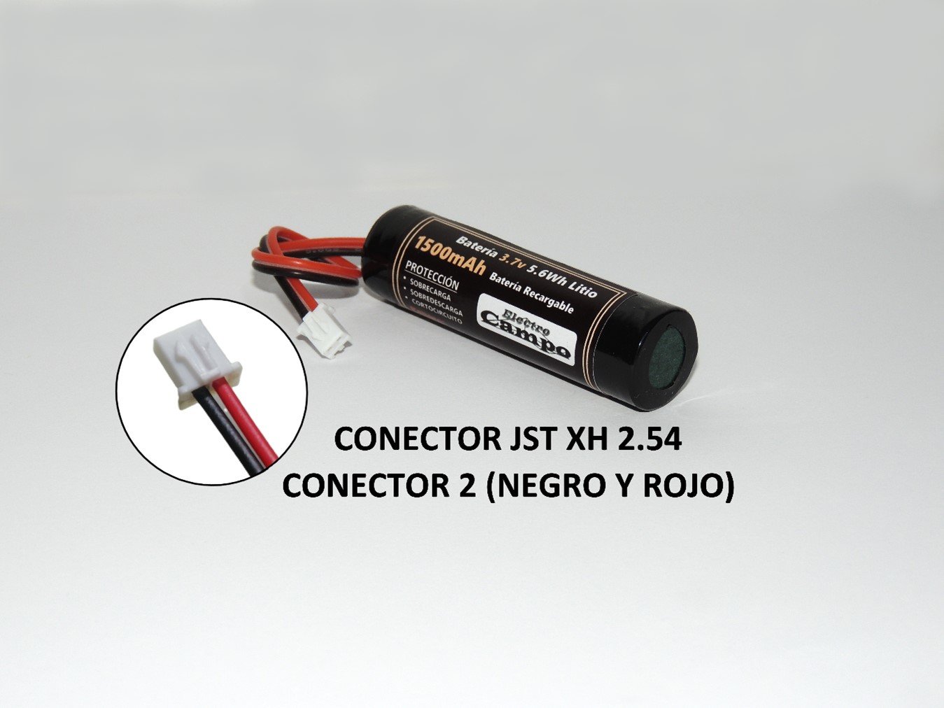 Pila Recargable Batería 3.7v 1500mAh (Conector 2) Jst Xh 2.54