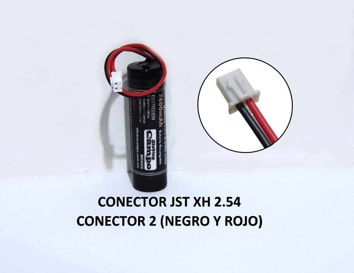 Pila Recargable Batería 3.7v 2600mAh (Conector 2) Jst Xh 2.54