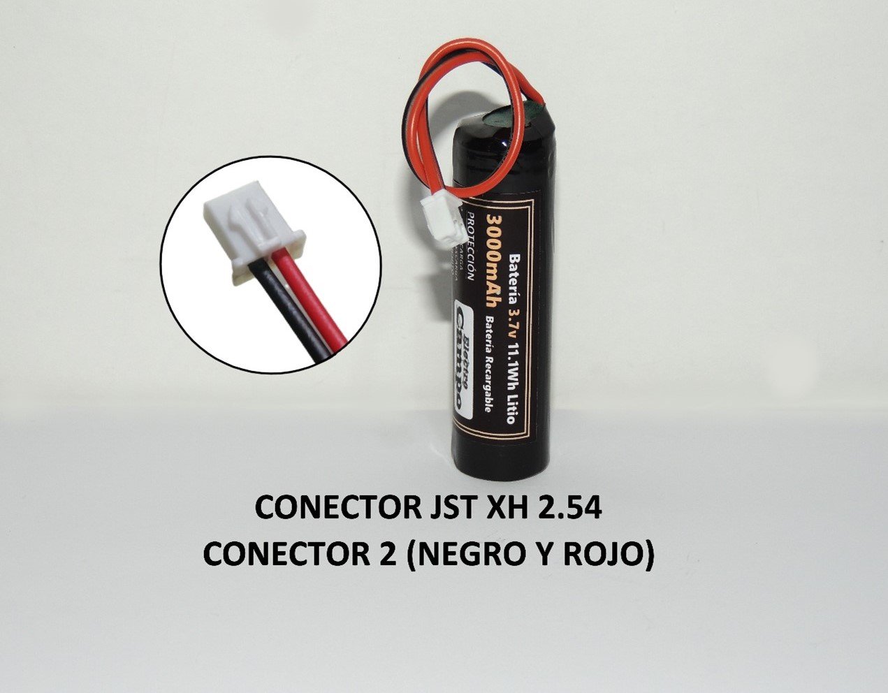 Pila Recargable Batería 3.7v 3000mAh (Conector 2) Jst Xh 2.54