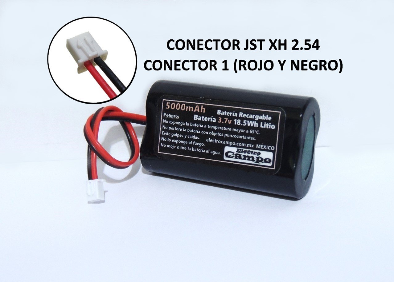 Pila Recargable Batería 3.7v 5000mAh (Conector 1) Jst Xh 2.54