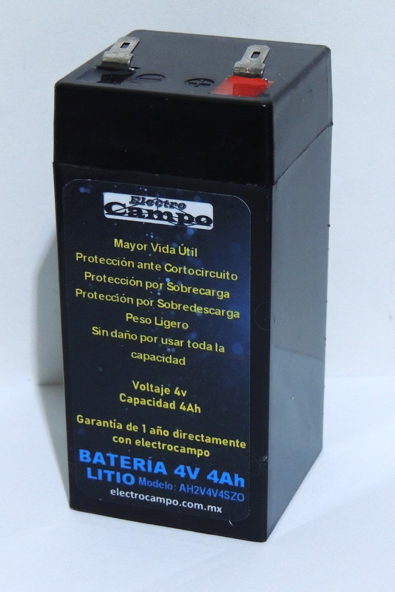 Batería 4v 4Ah Litio Universal Marca Electro Campo
