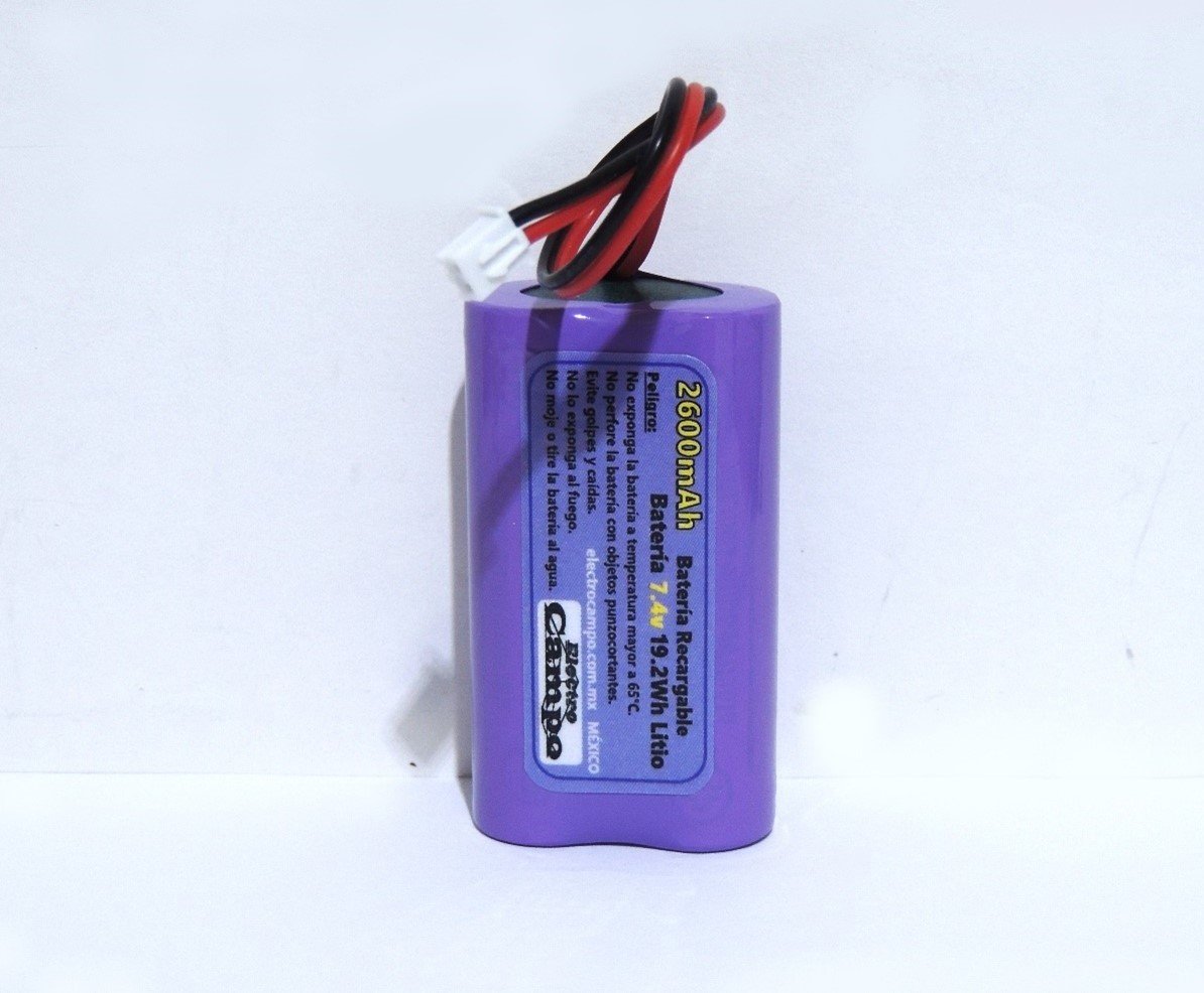 Batería Pila Recargable 7.4v 2600mAh (Conector 2) Jst Xh 2.54