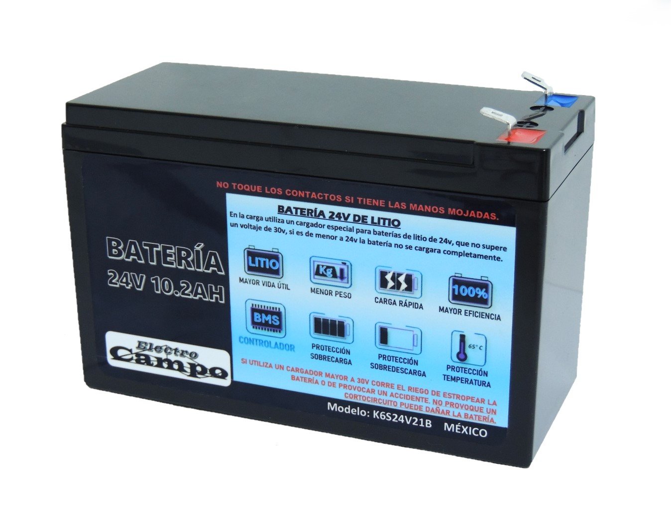 Batería Recargable 24v 10.2Ah 20A Litio