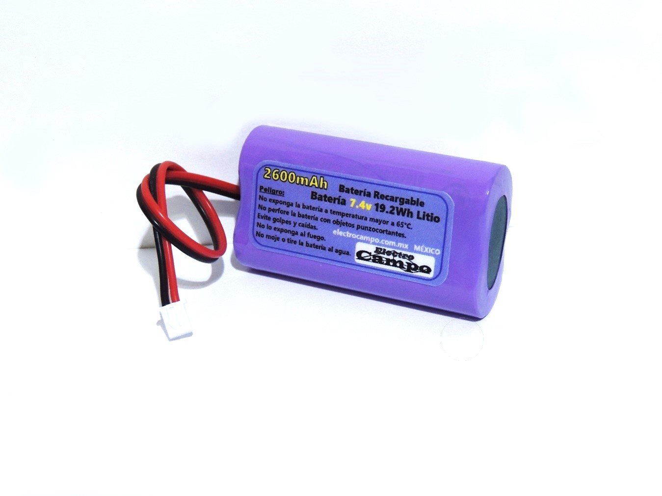 Pila Batería Recargable 7.4v 2600mAh Conector Xh 2.54 – Ph 2.0 – SM 2.54